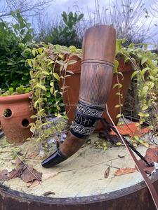 Cuerno de Búfalo Pulido a Mano con Anillo de Latón, Estilo Vikingo, Impermeable, para Recreación de Batallas y Decoración - Product Image 5