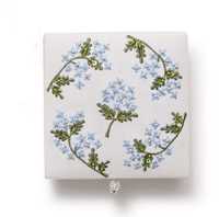 NOUSHAD ARTISANAT ÉCRANTEUR DE BAGUES EN VELVET BRODÉ FLEURS MODERNE DE LUXE, BOÎTE DE RANGEMENT PORTABLE À PLUSIEURS COMPARTIMENTS POUR LA MAISON