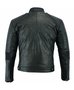Best Quality <b>Men's</b> Stand Collar Leather <b>Jacket</b> Breathable Winter HIGH STREET Custom Design Solid Pattern Low MOQ - Product Image 4