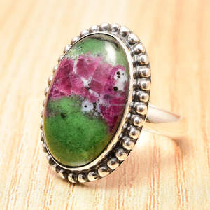 Anillo de Plata de Ley 925, anyolite aka Ruby In Zoisite Ring, joyería hecha a mano, hermoso anillo, artículo de regalo, delicado, bohemio - Product Image 4