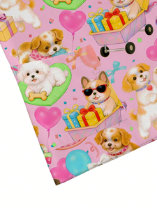 Blouse d'uniforme à imprimé chien mignon, col en V, poche poitrine, pour technicien/vétérinaire, personnalisable, vente en gros - Product Image 4