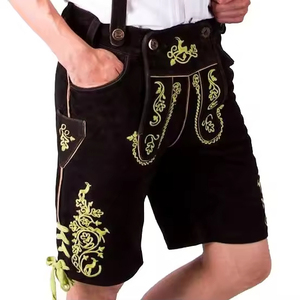 Fabricante Mayorista de Lederhosen Bávaros para Hombre, Pantalones Cortos de Cuero para Oktoberfest, Traje Tradicional Alemán - Product Image 1