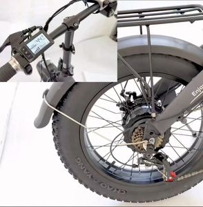 Bicicleta eléctrica plegable deportiva con cuadro de aleación de aluminio, entrega en la UE en un solo día, con frenos de disco dobles y neumáticos gruesos de 20*4.0 - Product Image 6