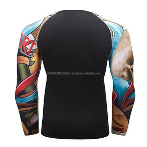 2024 nueva llegada al por mayor hombres Jiujitsu Rashguard Grappling & BJJ MMA Guard Long Compression Gym Gear - Product Image 4