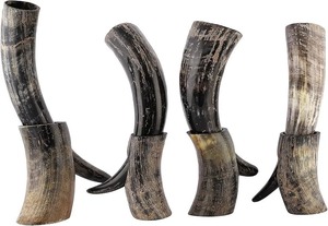 NEHA ENTERPRISES, Cuerno de Beber Vikingo de Cuerno de Búfalo, Jarra de Cerveza Hecha a Mano, Estilo Nórdico Medieval, Tacto Real, Arte y Coleccionismo - Product Image 5