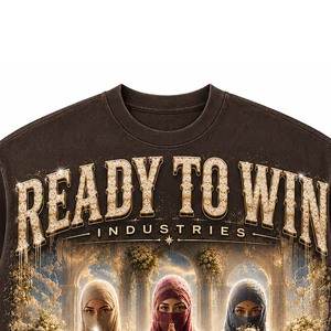 T-shirt pour homme Ready To Win Industries, manches courtes, imprimé, col rond, coton tissé, coupe classique - Product Image 5