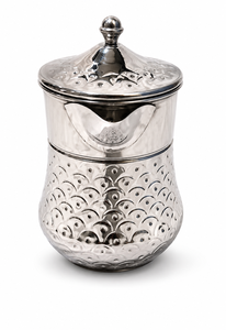 Carafe Surahi en acier inoxydable martelé avec couvercle et poignée, compatible lave-vaisselle, pichet à eau moderne et simple pour le service du thé - Product Image 4