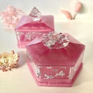 Resin Jewelry <b>Box</b> With Decorative Details Perfect For Bedroom Vanity And <b>Gift</b> Collection Use - Product Image 1