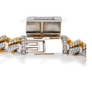 12MM 22" Hip Hop Miami Cuban Link <b>Chain</b> Necklace VVS1 Moissanite Clasp Gold Finish Sterling Silver Customizable Unisex Jewelry - Product Image 3