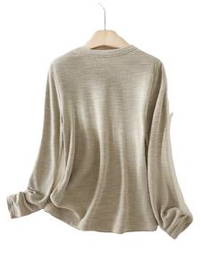 เสื้อยืดแขนสั้นลำลองสำหรับผู้หญิงคอเสื้อลายทางปรับแต่ง3D ได้สำหรับฤดูร้อนผ้าสแปนเด็กซ์ระบายอากาศได้ดีปรับแต่งสีได้ตามต้องการ - Product Image 3