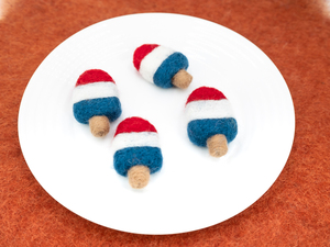 ไอศกรีมแท่งทำมือจากผ้าสักหลาดลายธงชาติ สำหรับตกแต่งวันชาติอเมริกา 4 กรกฎาคม ของตกแต่งฤดูร้อน ขายส่งจำนวนมาก - Product Image 3