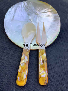 Cuillère décorative en nacre incrustée, cuillère de table de luxe faite à la main par Tradebyd - Product Image 4