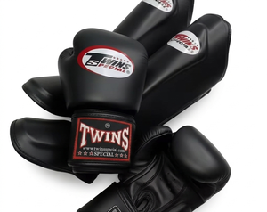 Twins Muay Thai MMA Boxing <b>Gloves</b> & Shin Guard Set Premium Quality Cowhide Leather Hand Grips Customizable - Product Image 3