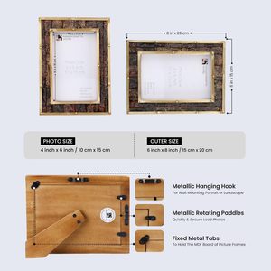 Handicrafts Home Wood Picture <b>Frame</b> Photo <b>Frame</b> <b>for</b> Home Decor, Vintage Wall, Rustic Farmhouse Decor, Gallery Wall, - Product Image 3