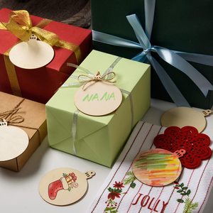 Tranches de bois minces panneau de projet artisanal contreplaqué inachevé pour la découpe au Laser bricolage ornements de noë<span class=keywords><strong>l</strong></span> en bois inachevé - Product Image 3