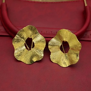 Metal Craft Matte Finish Brass Earrings Non Glossy Brass Earrings Solid Color Custom Factory Wholesale Item Use Brass Earrings - Product Image 6