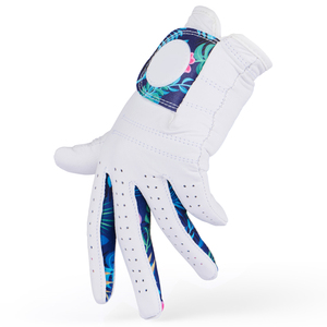 Guantes de Golf Profesionales para Zurdos, de Piel de Oveja Genuina, Antideslizantes, Resistentes, Transpirables, con Diseño de Impresión por Transferencia de Calor y Gancho - Product Image 3