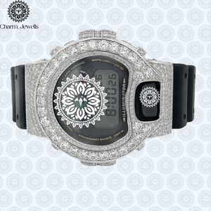 Reloj Digital de Lujo Charm Jewells, Caja de Acero Inoxidable, Bisel con Diamantes, Correa de Acero Inoxidable, Esfera de 40 mm, Reloj Mecánico de Moda para Hombre - Product Image 1