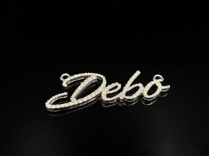 Ice Legacy <b>Custom</b> Iced CZ Solar Shield Pendant Debo <b>Name</b> Charm Imitation Rhodium Plated Stainless Steel Hip Hop Micro Pave - Product Image 3