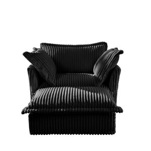 Ensembles de salon spacieux : Fauteuil rembourré avec housse et ottoman large, fauteuil à assise profonde avec ottoman large, ensembles de fauteuils - Product Image 4