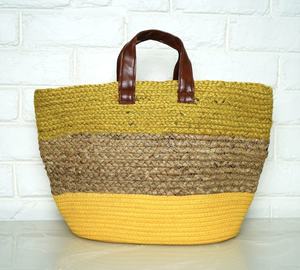 Sac fourre-tout messager bohème personnalisé 2026 pour femme, écoresponsable, fait main en coton et jute avec poignée en cuir, idéal pour les voyages, la plage et la mode - Product Image 4