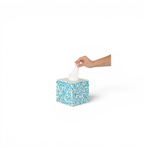 กล่องใส่กระดาษทิชชูไม้ทำมือ ประดับมุก สำหรับตกแต่งบ้าน - Product Image 4