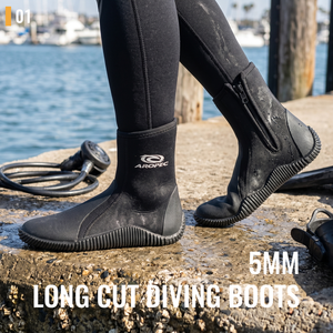 Botas de Buceo de Neopreno de 5 mm Aropec OEM ODM con Suela de Goma de Alta Tracción y Cremallera YKK Resistente para Deportes Acuáticos - Product Image 2