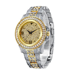 New Fashion High Quality Moissanite Diamond Encrusted Men's <b>Watch</b> Stainless Steel <b>Waterproof</b> Full Diamond Quartz <b>Watch</b> for Man's - Product Image 1