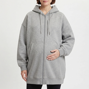 Breastfeeding <b>Nursing</b> Maternity Long <b>Hoodie</b> Women 450gsm Fleece Polyester/Cotton Oversize <b>Nursing</b> Hood Top Breathable - Product Image 2