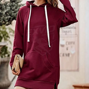Sudadera con Capucha Larga para Mujer, Ropa de Moda, para Uso en Exteriores en Invierno, Corte Ajustado, Color Personalizado - Product Image 4