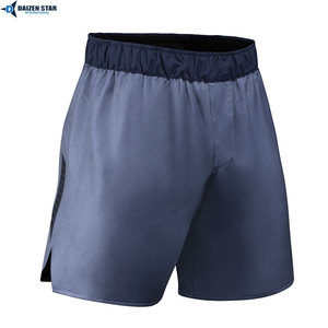 Shorts d'entraînement MMA légers pour hommes, en satin uni, taille haute, avec cordon de serrage, respirants et à séchage rapide - Product Image 3