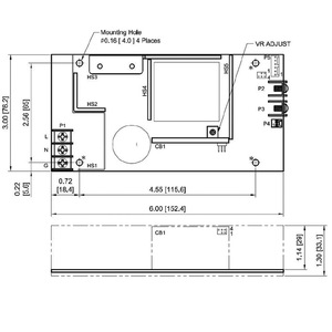 Système médical à cadre ouvert 48V 6.25A, courant de fuite inférieur à 220uA, 200W sans ventilation ou 300W avec ventilation forcée 10 CFM fournie. - Product Image 3