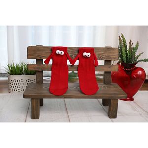 Calzini Magnetici Rossi per Coppie con Occhi 3D Cartoon per San Valentino - Product Image 1