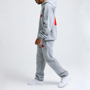 Wholesale Custom Chenille Embroidery Tracksuit for Men Best Quality SweatSuits Chenille <b>Patches</b> Tracksuits - Product Image 5