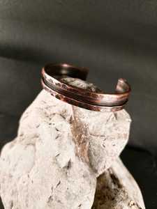 Belladec Women's Hand Forged Red <b>Copper</b> Cuff Bracelet Rustic Hammered Open <b>Bangle</b> Artisan Boho Statement Jewelry - Product Image 2