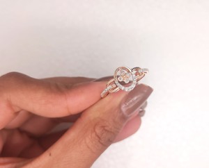 Lab Grown Diamond Vintage IGI Certified Wedding Engagement <b>Ring</b> Solid 18k Rose Gold Women's Promise <b>Ring</b> 0.25 Ct Diamond - Product Image 5