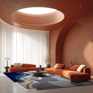 Alfombra Moderna Abstracta de Alta Calidad, Hecha a Mano con Lana de Nueva Zelanda, Pelo Alto, Látex Antimanchas, Decorativa para Hogar y Oficina - Product Image 2