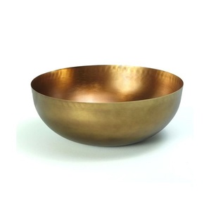 Vaisselle de luxe, bol rond doré, service de collation, bol en métal, vaisselle artisanale, personnalisable en gros - Product Image 2