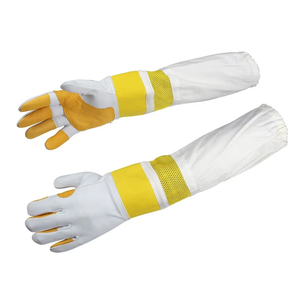 PU Leather Factory Price Bee Keeping <b>Gloves</b> Custom Made Waterproof Pull-On Feature Custom Logo Print Beekeeping <b>Gloves</b> - Product Image 3