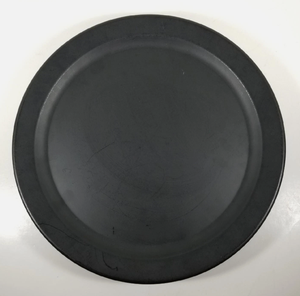 Assiette de Présentation Noir Mat, Assiette de Présentation en Mélamine Noir Satiné Métallisé, Assiette de Service Moderne Minimaliste à Base Noire - Product Image 2