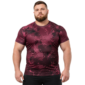 Printed <b>Compression</b> T-<b>Shirt</b> <b>Men</b> Plus Size Gym Fitness Rash Guard Tee <b>Men</b> Yoga Rash Guard Spandex Polyester Base Layer <b>Shirt</b> - Product Image 2