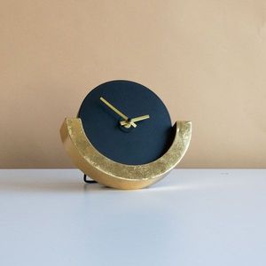 Custom Logo Luxury Marble <b>Table</b> <b>Clock</b> Premium Natural Stone Desk <b>Clock</b> Silent Quartz Movement Corporate Gift Home Decoration - Product Image 1