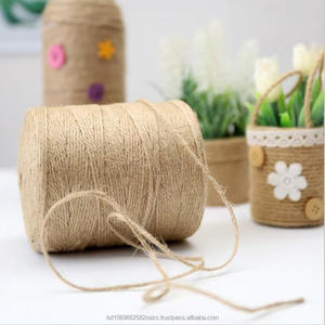 เชือกปอกระเจา 100% ธรรมชาติ เป็นมิตรกับสิ่งแวดล้อม ทนทาน ย่อยสลายได้ ขนาด 2 มม. 3 มม. เชือกป่านบิดเกลียว สำหรับงานฝีมือ ห่อของขวัญตกแต่ง ผ้ากระสอบ - Product Image 6