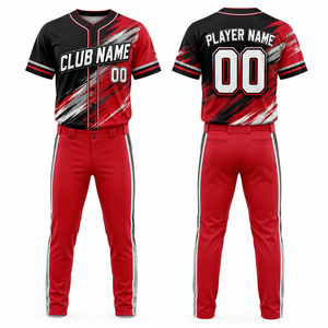 Conjunto de Uniforme de Béisbol MEGAMAPLE Personalizado para Niños, Camiseta de Manga Corta Sublimada, Pantalones de Jersey de Poliéster que Absorben la Humedad, Corte Regular - Product Image 1