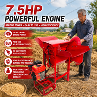 Batteuse à riz à essence Backbone BB-TW40, capacité 550 kg/h, haute efficacité, pour blé et millet