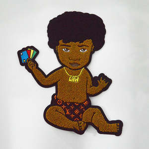 Patchs en chenille personnalisés de grande qualité, brodés, avec support thermocollant pour vêtements - Product Image 3