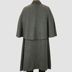 <b>Men's</b> <b>Long</b> Woolen Formal Coat With Turn-down Collar Single Breasted Button Closure Winter Wear - Product Image 5