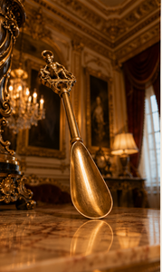 Luxury Vintage Brass Shoehorn with Decorative Handle Long Metal Shoe Horn for Home Hotel Gift Collection - Product Image 3