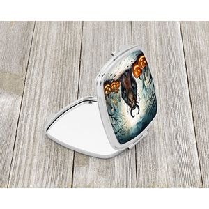 Espejo de Maquillaje Compacto de Viaje con Diseño de Demonio Krampus Navideño, Plegable, de Mano, para Halloween, Artículos de Fiesta - Product Image 2