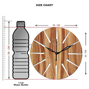 Unique Design Natural <b>Wood</b> Quartz Analog Double Face Hanging AA Battery for Glam Antique Style Multi-piece Set Home Decor - Product Image 5